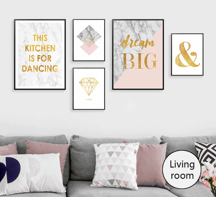 Living Room Marvel Nordic Wall Art Pictures