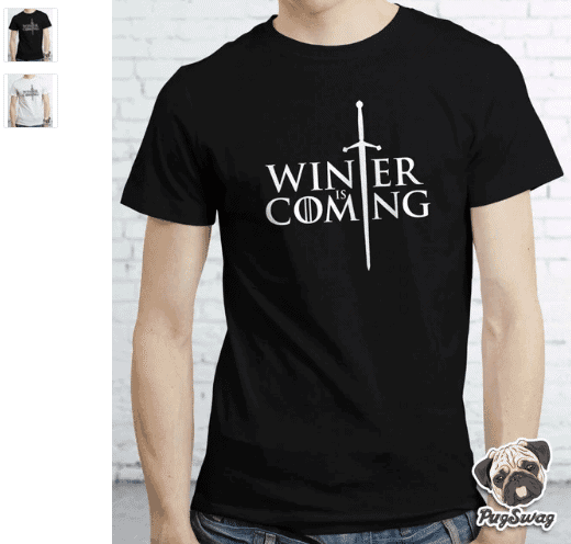 simple game of thrones print tee