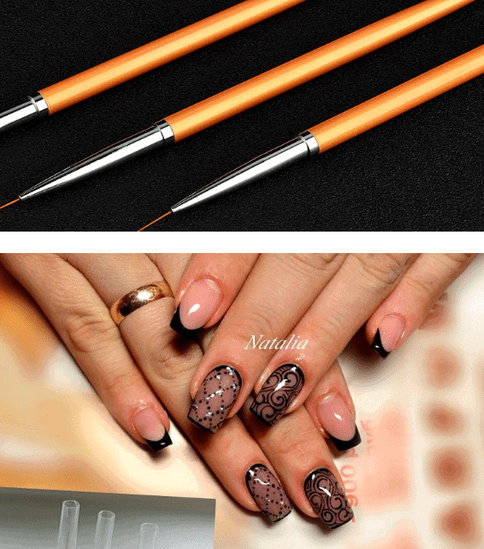 Gold Nail Art Lines Painting Pen Brush
