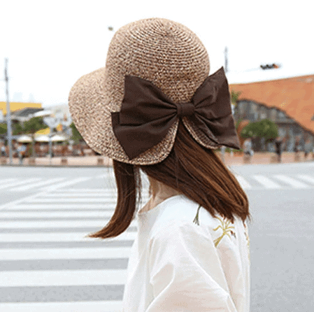 summer ribbon straw hat