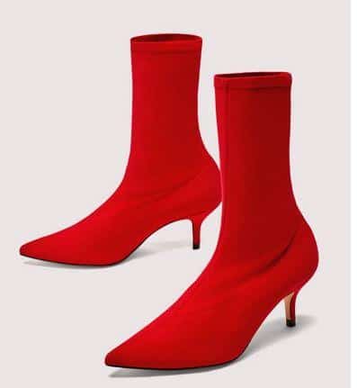 red boots with black dresses