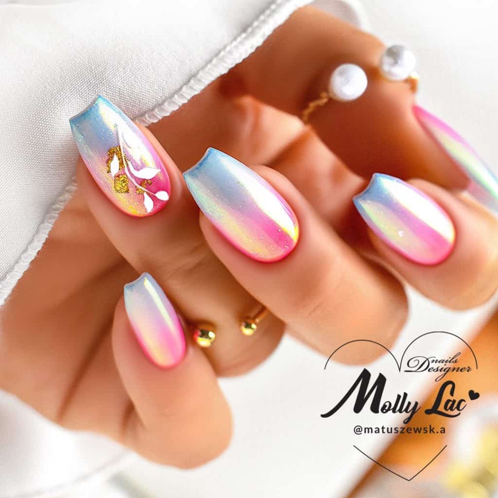 Wiedza - Manicure kombinowany - na czym polega i dla kogo będzie najlepszy? 4 tęczowy manicure kombinowany
