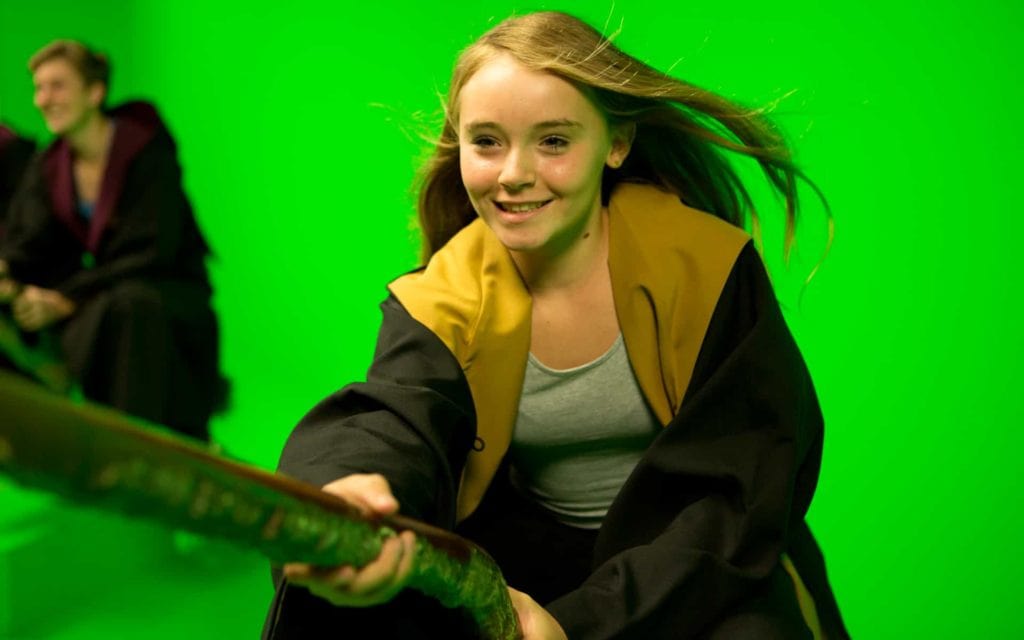 green screen broomstick wizard harry potter world