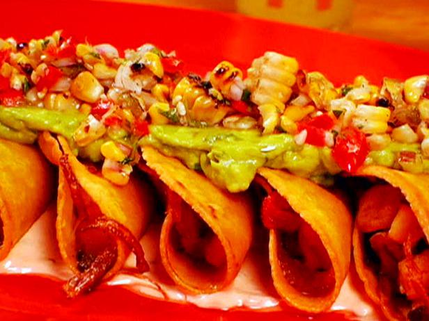 crispy potato rajas tacos