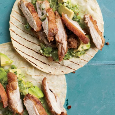 fried chicken tacos