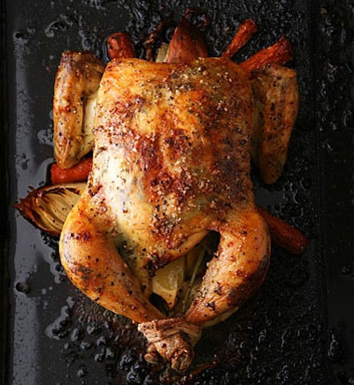 roast chicken with sage and garlic