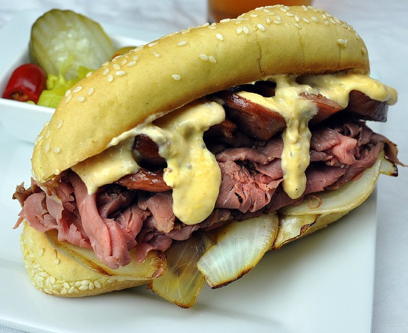 beef & kielbassa sandwiches
