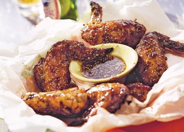 plum sauced chicken wings