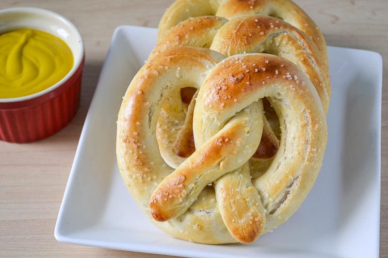 homemade soft pretzels