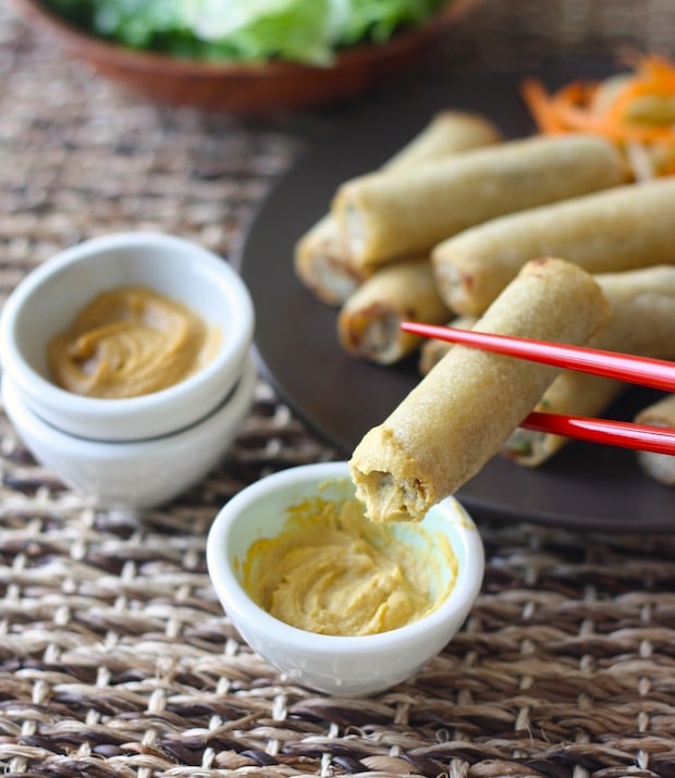 mushroom spring rolls