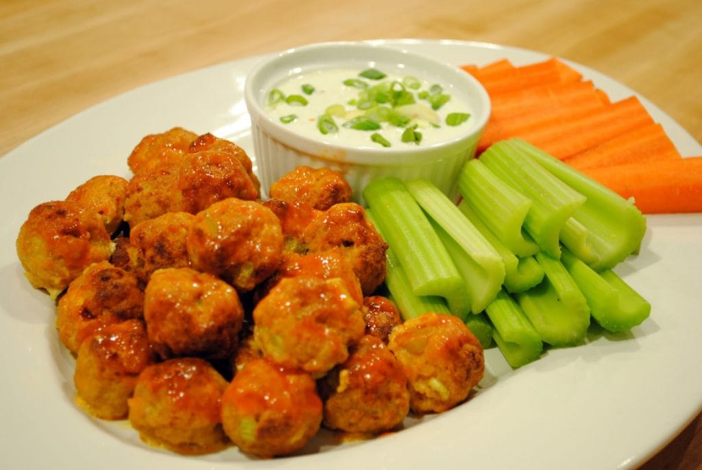 mini buffalo chicken balls