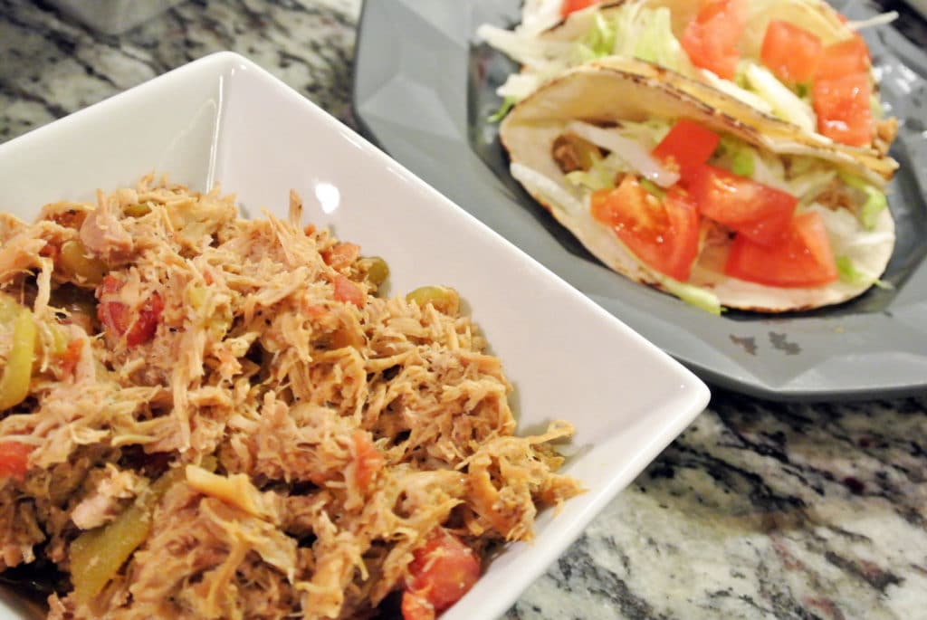 slow-cooker shredded chicken tacos