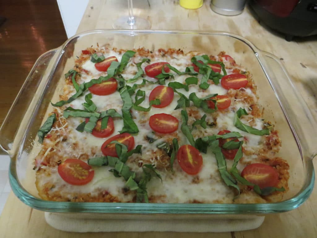caprese quinoa bake