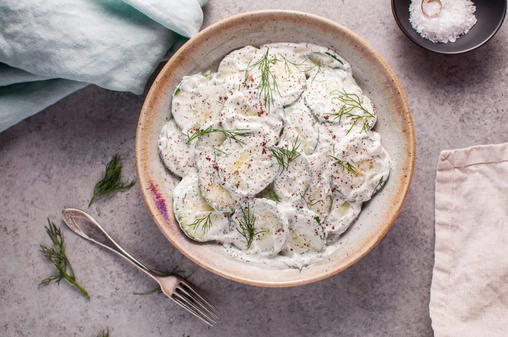 creamy cucumber salad