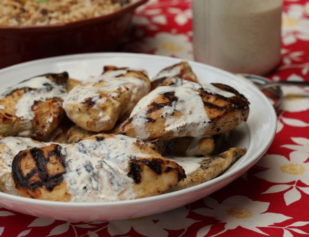 grilled chicken with white bbq sauce