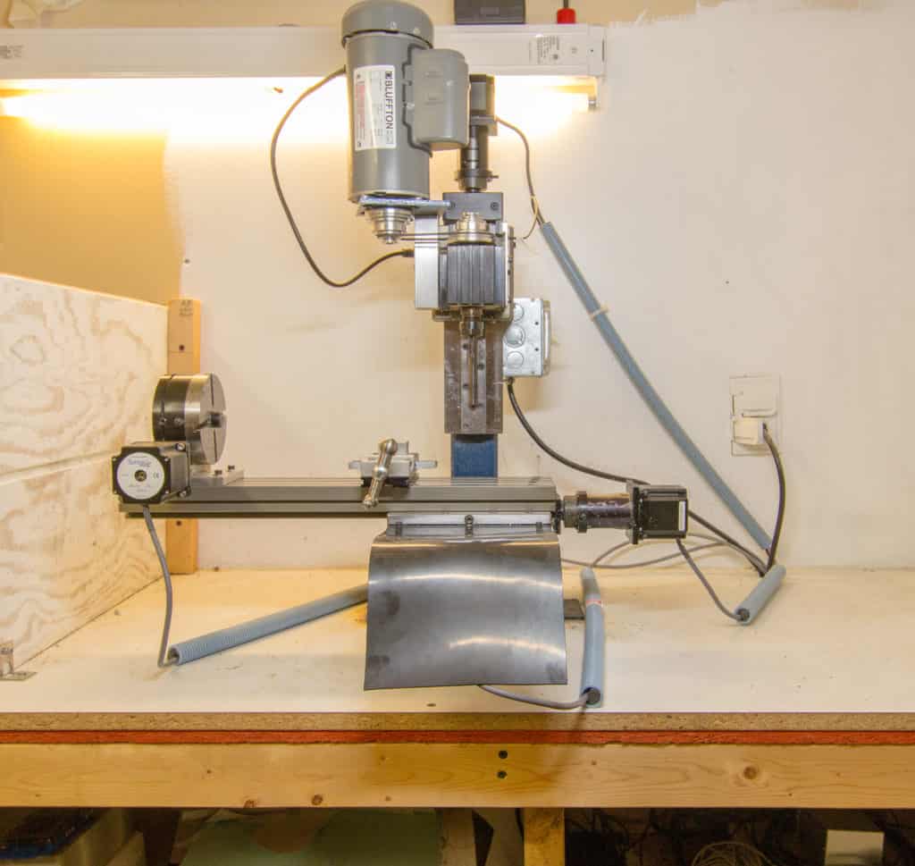 cnc mill on a sturdy bench