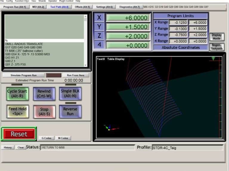 translating a radiius with mach3