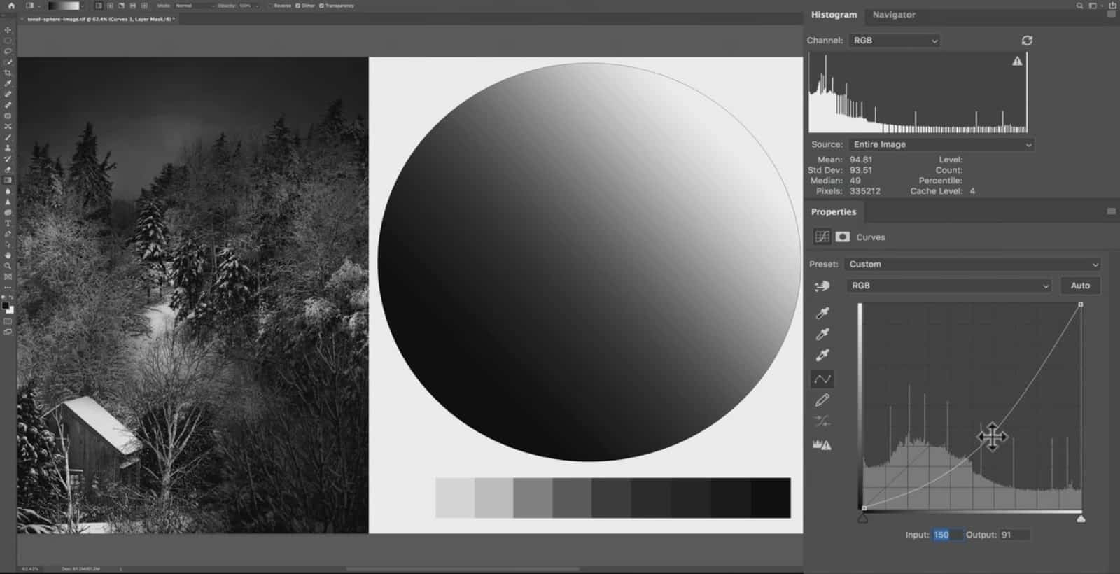 The Curves Tool to Select Darker Tones - CreativeRAW