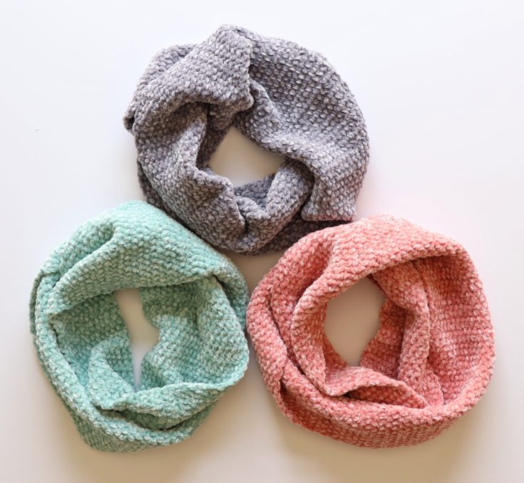 Simple Crochet Velvet Infinity Scarf