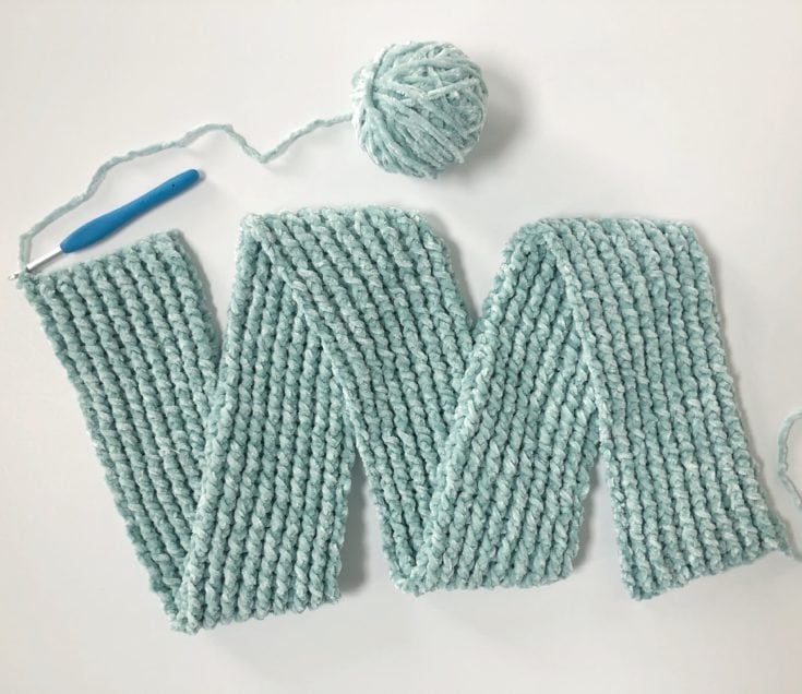 Crochet Velvet Ribbed Infinity Scarf