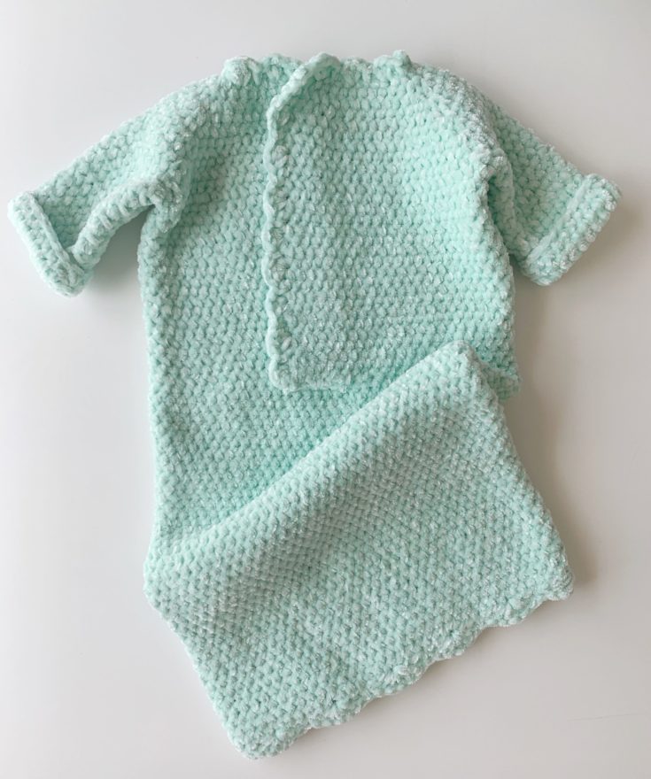 Crochet Velvet Newborn Gown