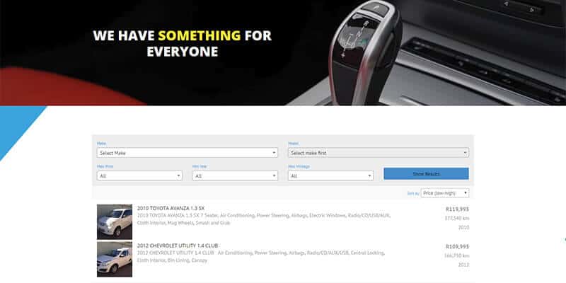 Web Design for Cars On Victoria