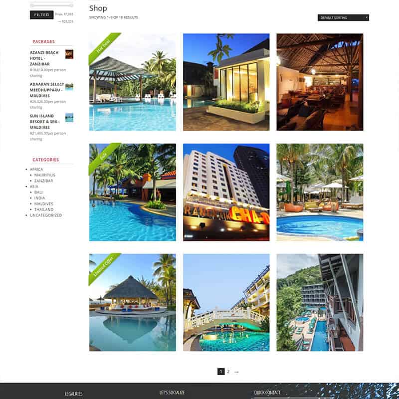 Web Design for Falcon Travel Consultants