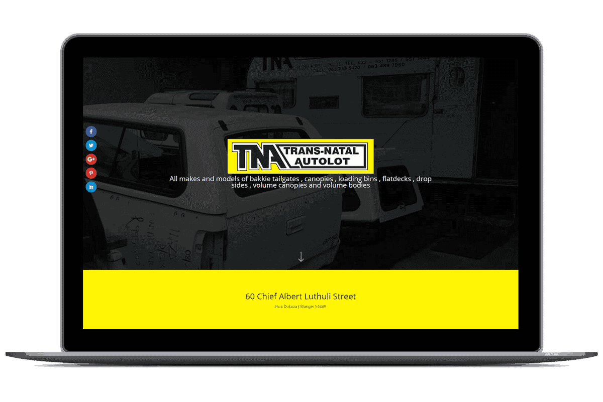 Web Design, Online Marketing and SEO for Trans Natal Auto Lot by DEZIGN-IT