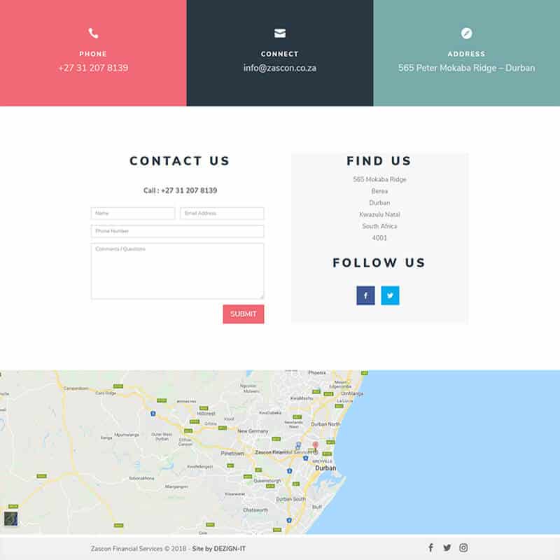 Web Design for Zascon Financial Services by DEZIGN-IT