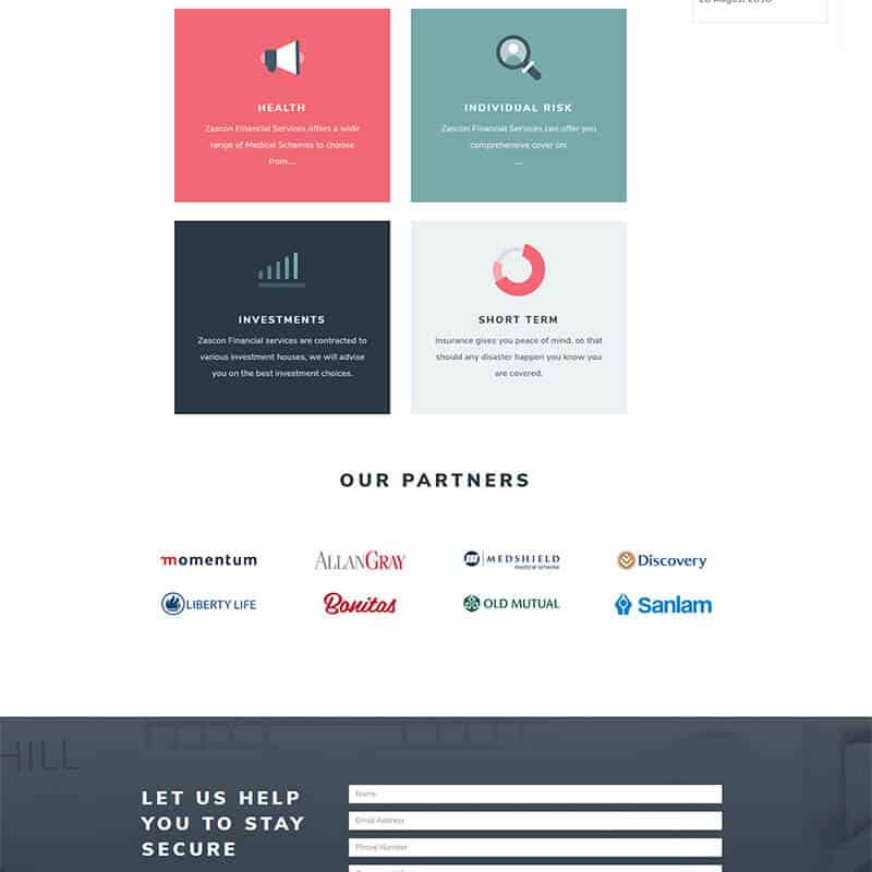 Web Design for Zascon Financial Services by DEZIGN-IT