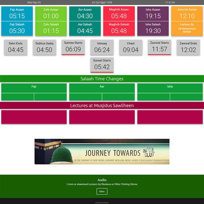 Web Design for Musjid Sawliheen
