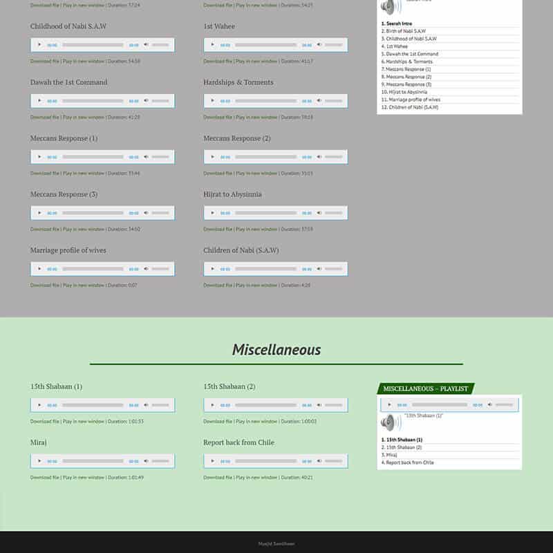 Web Design for Musjid Sawliheen