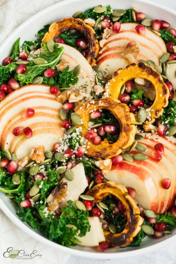Healthy Massaged Kale and apple salad