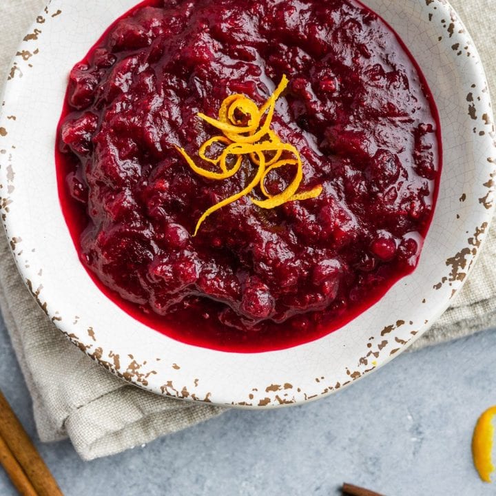 Healthy Instant Pot Cranberry Sauce