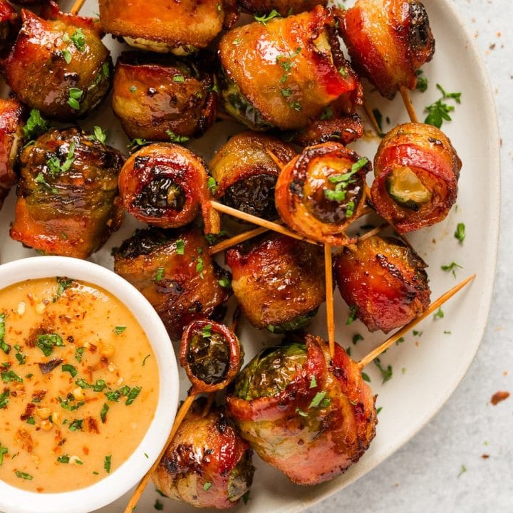 Air Fryer Bacon Wrapped Brussels Sprouts Recipe