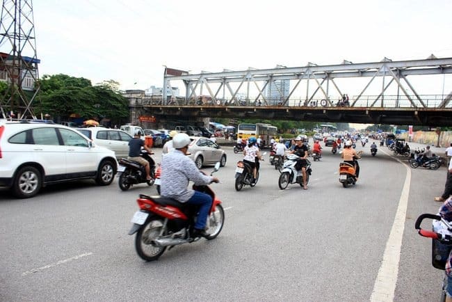 Drivers in Hanoi are famous for ignoring any traffic rules and driving in the opposite direction.