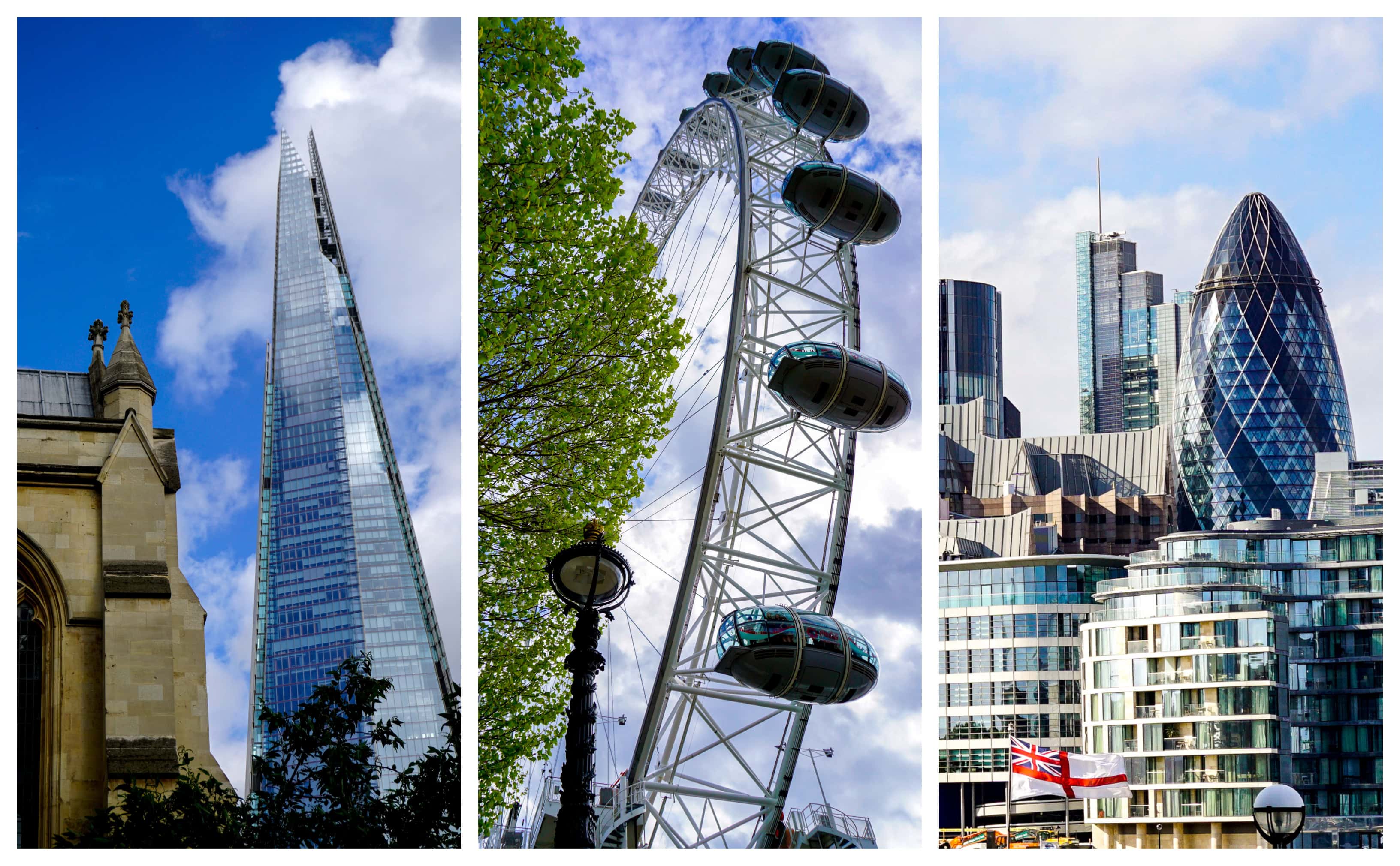 New London Shard London Eye Gherkin