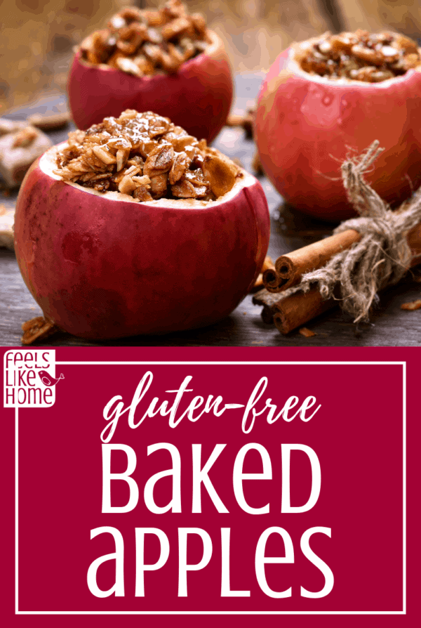The best simple and easy gluten-free baked apples recipe. This healthy recipe can be made in the oven or microwave. Stuffed with granola, sugar, and oats. Whole apples soften and make a perfect side dish or dessert. Delicious with ice cream. The best simple and easy gluten-free baked apples recipe. This healthy recipe can be made in the oven or microwave. Stuffed with granola, sugar, and oats. Whole apples soften and make a perfect side dish or dessert. Delicious with ice cream.