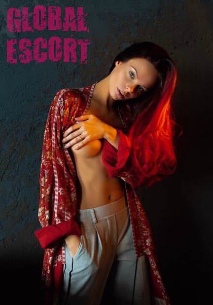 Half-naked sexy model Christina covers her breast with her hand