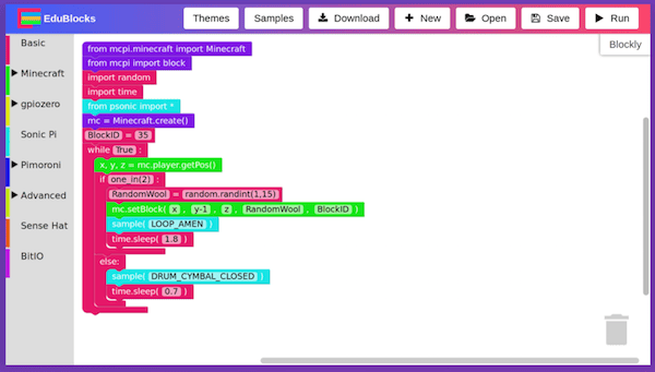 A screenshot of EduBlocks alt text