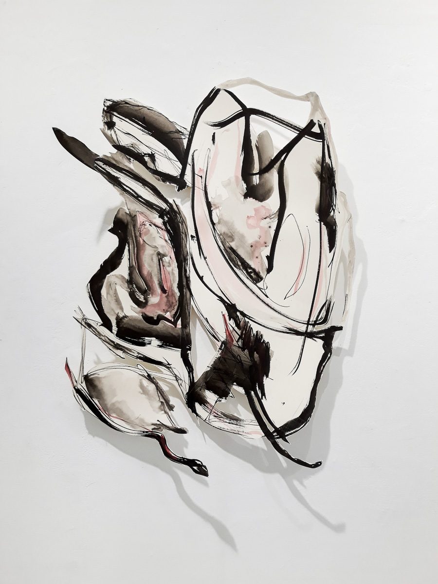 Carien Engelhard, Papiersnede Serie Acanthus V-II (met schaduw) 70 x 100 cm 2017