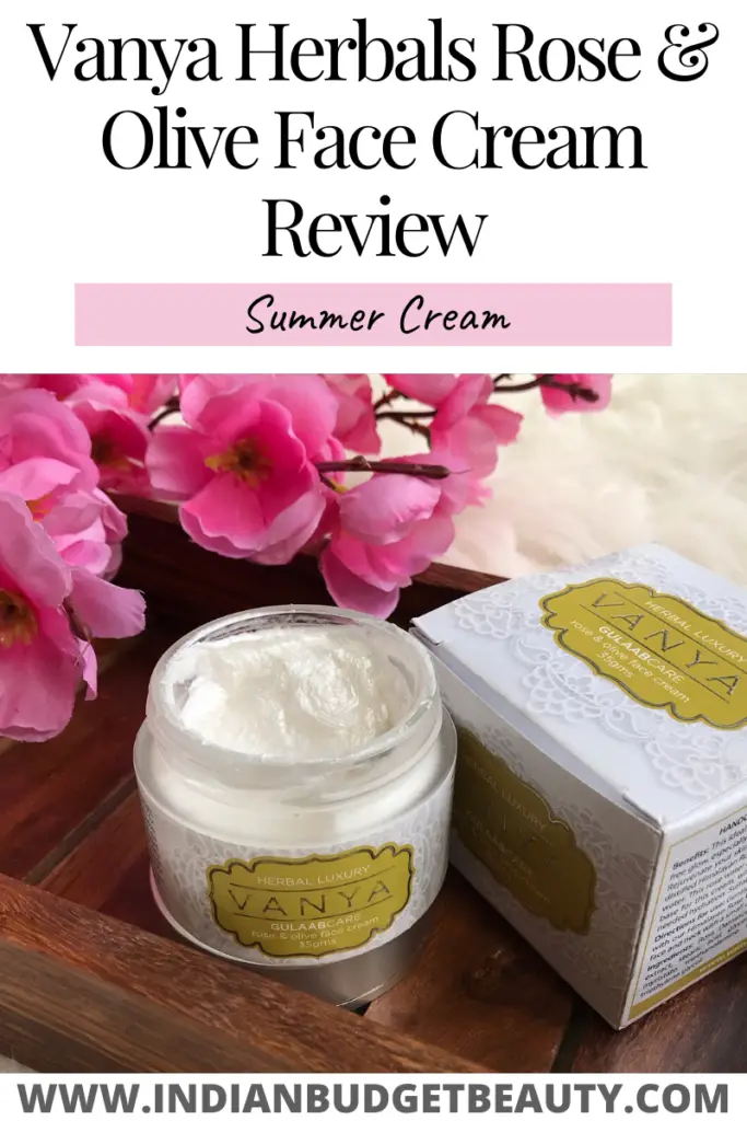 Vanya Herbals Rose Olive Face Cream Review Vanya Herbals Rose & Olive Face Cream Review