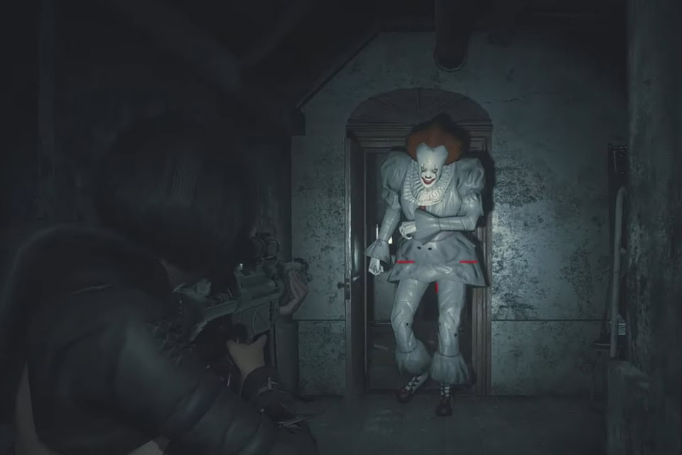 Pennywise in Resident Evil 2 mod
