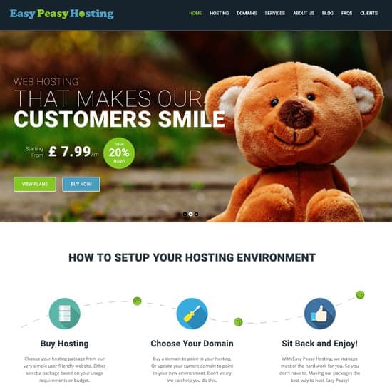Easy Peasy Hosting Website