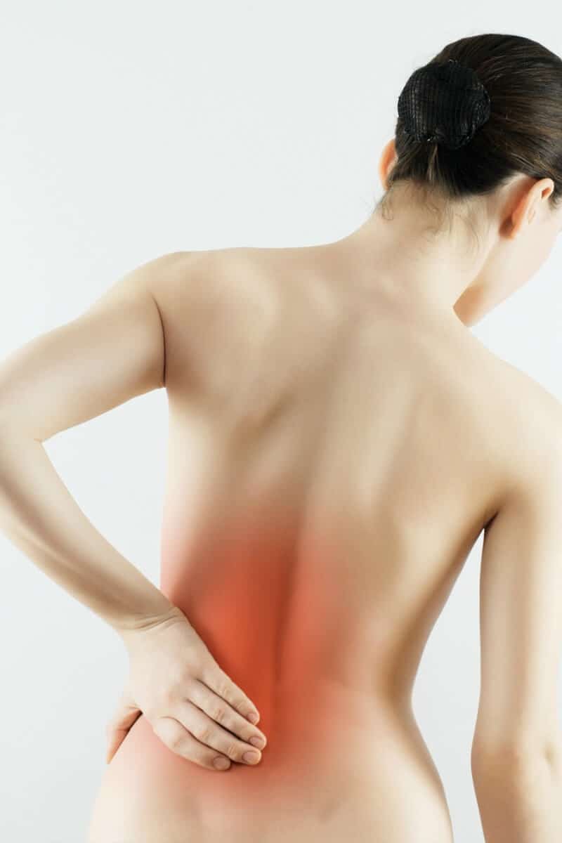woman with back pain