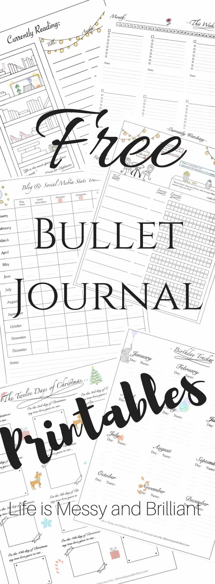 bullet journal printables