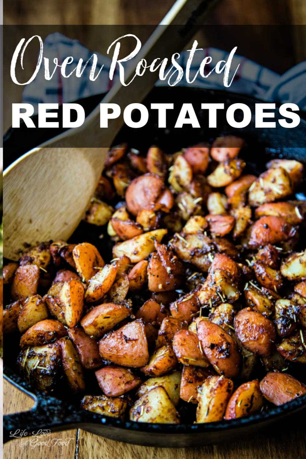 Seasoned with pantry spices like rosemary, thyme, and garlic, these Oven Roasted Red Potatoes are finished at the end with a drizzle of quality aged balsamic vinegar. With this easy recipe, parboil the potatoes first, then roast them for extra crispiness.