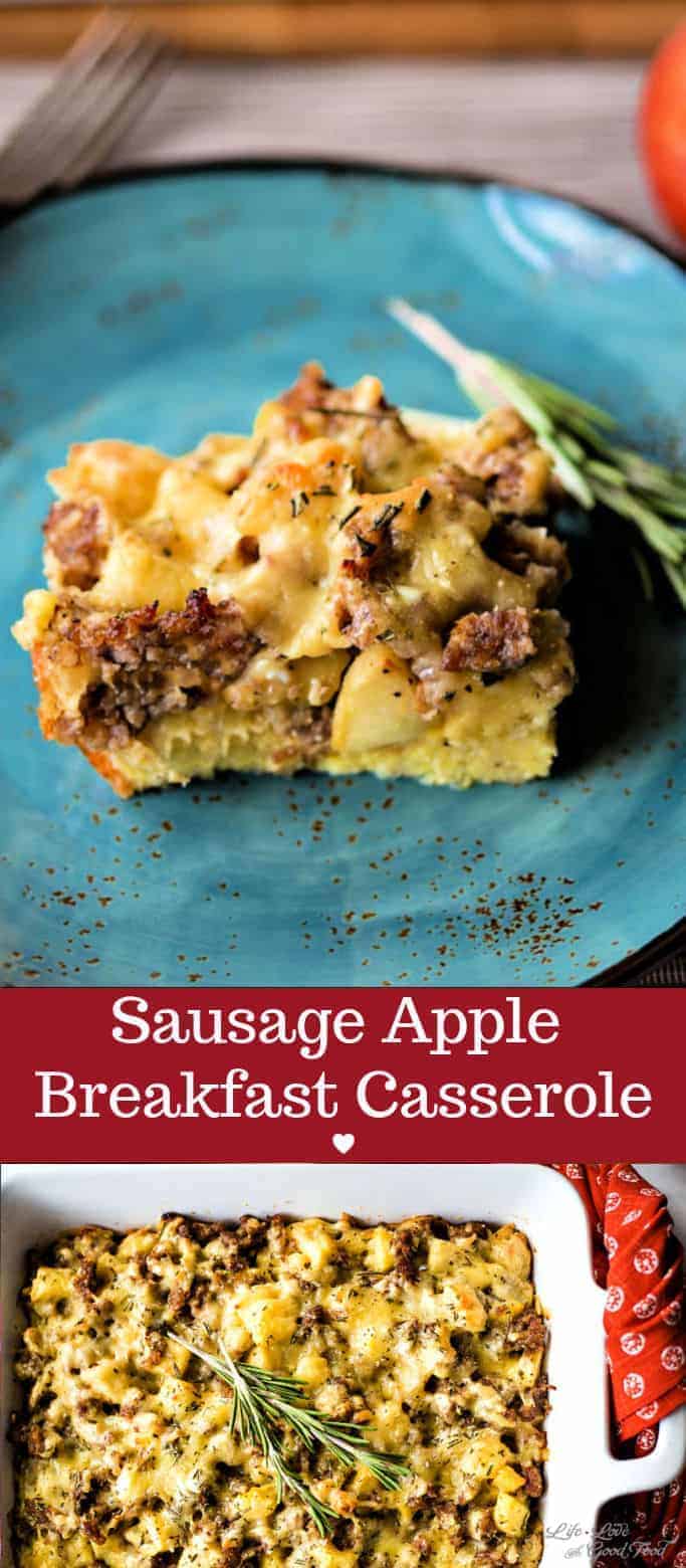 Sausage Apple Breakfast Casserole. Sweet and savory breakfast casserole topped with the sharp, nutty flavor of Dubliner cheese.