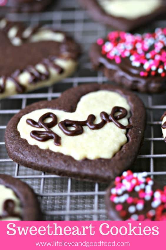 Say "I love you" with chocolate and vanilla heart-shaped sugar cookies and support a good cause! #helpingcookies