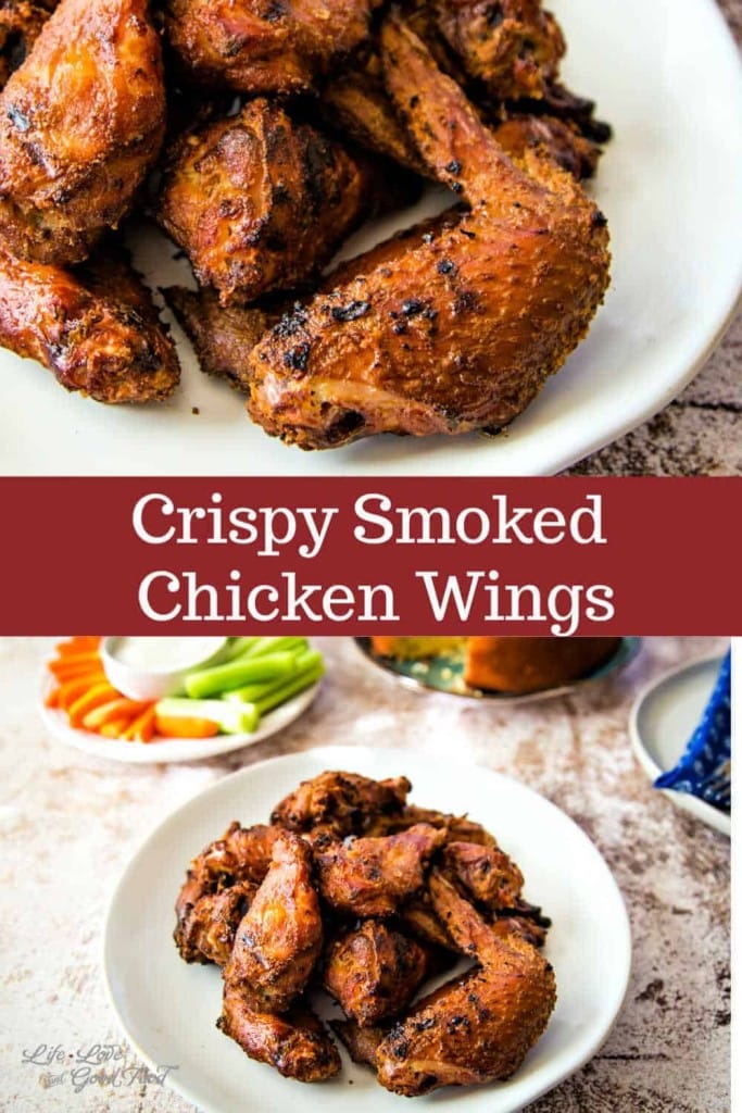 a plate of smoked chicken wings